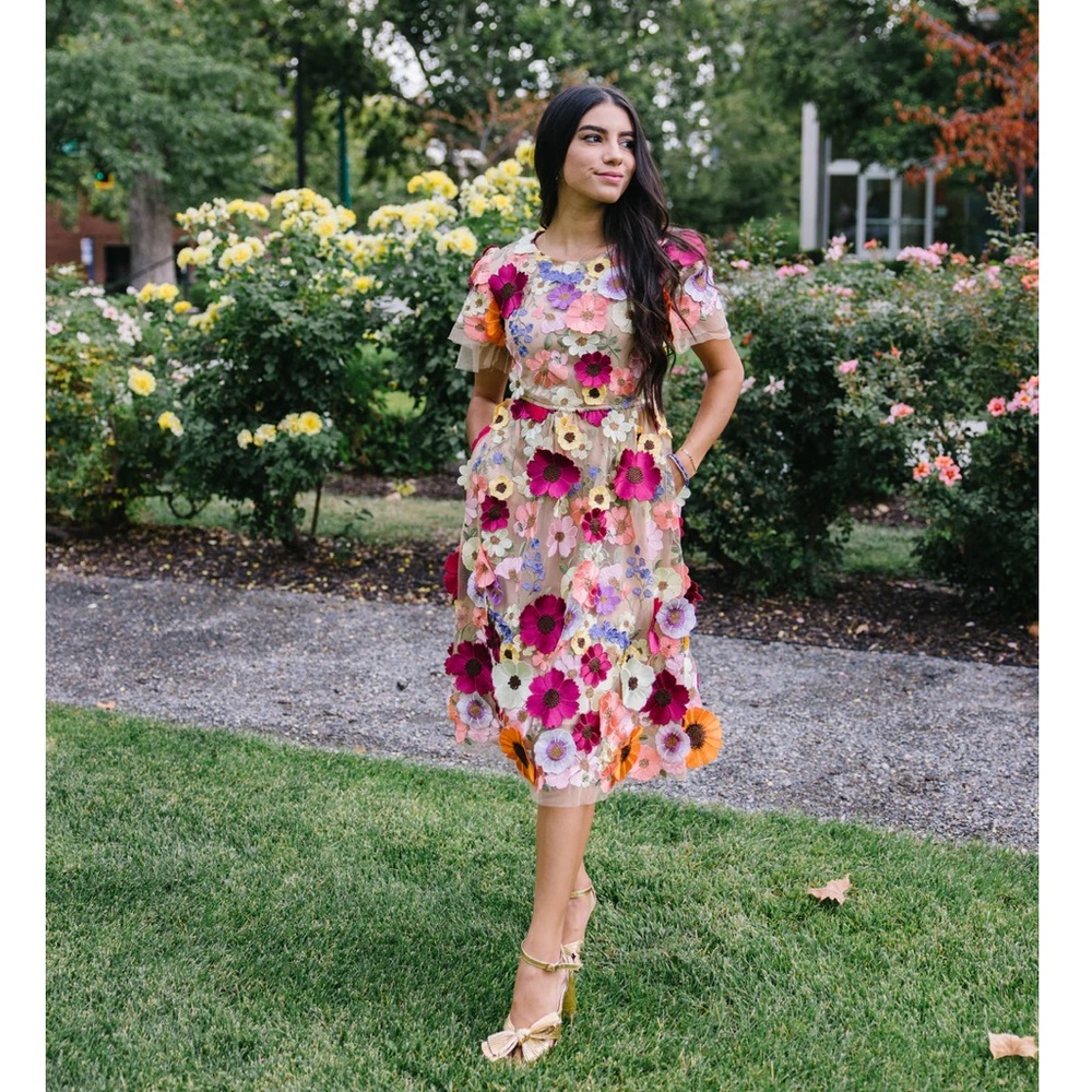 Nolia Bae Taylor Swift Folklore Inspired 3D Floral Dress